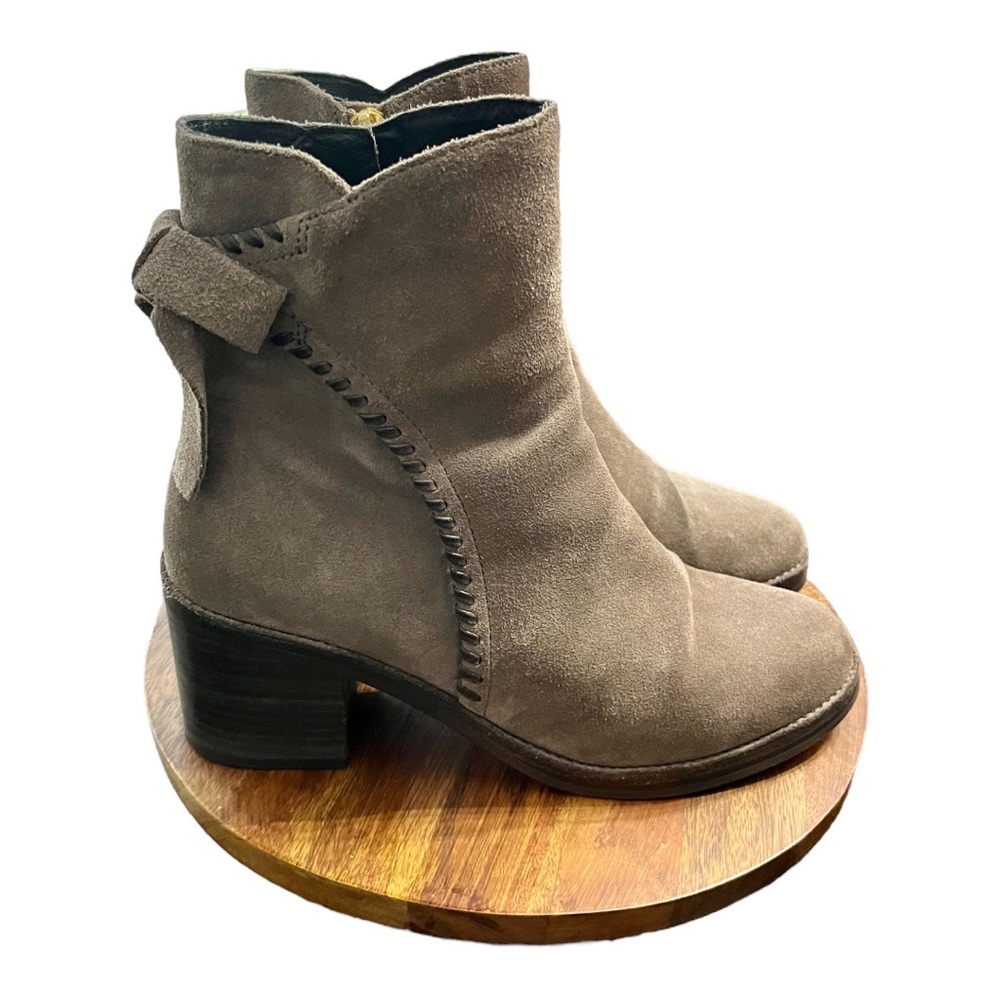 UGG Women's Fraise Whipstitch Booties - Mouse 8.5M - Suede Leather
